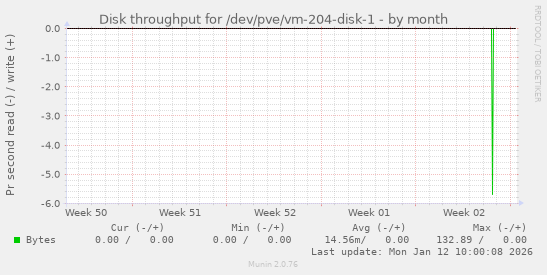 Disk throughput for /dev/pve/vm-204-disk-1
